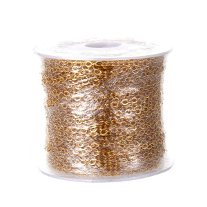 สายทองเหลืองชุบทองสำหรับทำ<span class=keywords><strong>เครื่องประดับ</strong></span><span class=keywords><strong>เด็ก</strong></span> DIY สร้อยคอแฟชั่น งานครบรอบ ขายส่ง - Product Image 3