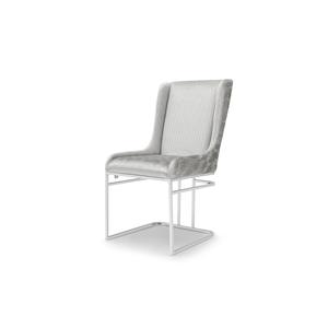 Silla de Comedor de Lujo Zarafet, Patas de Acero Inoxidable Cromadas, Tapizada, Diseño Moderno, Muebles para el Hogar, Turquía - Product Image 4