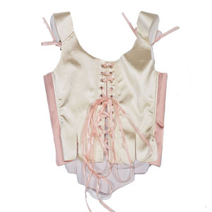Sexy Women's Streetwear Collarless Fishbone Straps Waist Cincher Chest Binder Strap <b>Vest</b> Short Hem Bra <b>Top</b> Polyester Nylon - Product Image 1