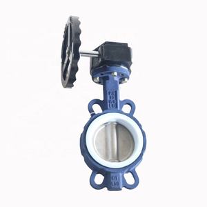 Vanne papillon à joint plat DI/SS304 4'' 6'' à bas prix, siège PTFE/EPDM PN10 BS EN DIN ANSI, personnalisable OEM, fonctionnement à faible couple - Product Image 1