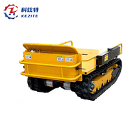 Track Carrier Track Dumper Crawler Dumper Chine Véhicule de transport à chenilles Mini Compact Tracked Carrier Télécommande électrique 1000KG