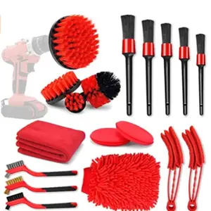 Factory Direct Sales 18 Piece Set Multifunctional Electric Cleaning Brush Microfiber Car Cleaning Brush