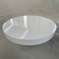 Plateforme de scène ronde simple à motif floral pour la danse de mariage, podiums de cérémonie de mariage, scène ronde blanche pour les événements de mariage
