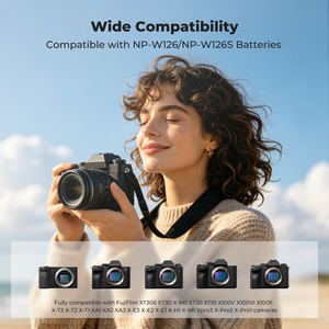 K&F Concept เหมาะสำหรับฟูจิฟิล์ม ชุดแบตเตอรี่กล้อง NP-W126 3 ก้อน พร้อมที่ชาร์จเร็ว ชุดแบตเตอรี่กล้องดิจิตอลแบบชาร์จซ้ำได้ - Product Image 4