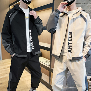 Moda erkek takım elbise 2 adet erkek koşu kıyafetleri toptan erkekler eşofman takımları eşofman - Product Image 1