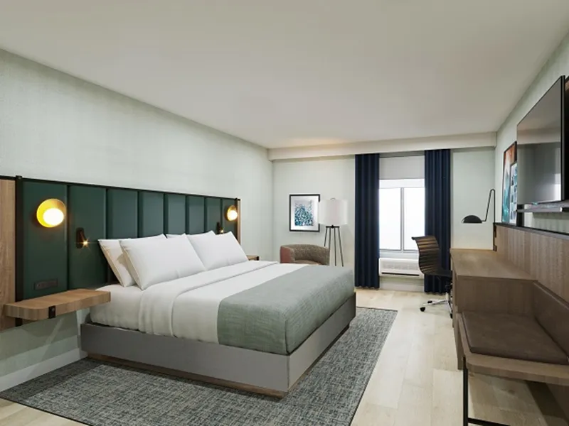 La mobilia moderna della camera degli ospiti dell'hotel di progettazione su ordinazione ha messo la camera da letto dell'hotel di Holiday Inn di lusso mette la mobilia dell'hotel di dimensione completa