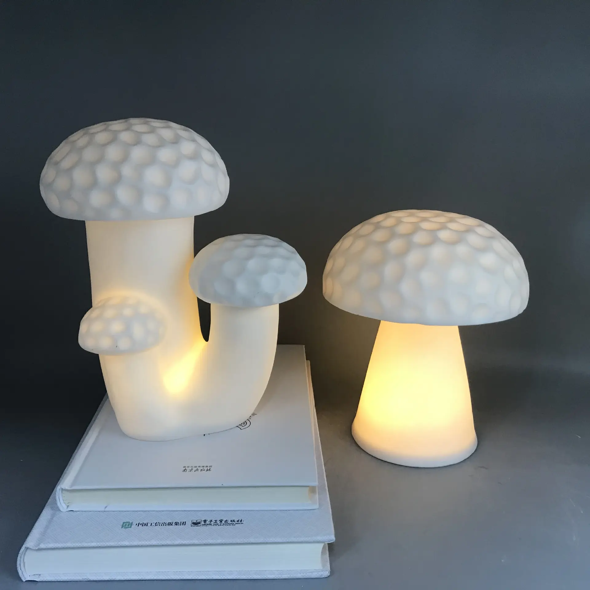Kids night lamp mushroom suitable decoration kids room cute night light ceramics table desk lamp