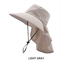 Chapeau de soleil en gros avec protection UV, casquette de plage extérieure, protège-nuque, imperméable, respirant, visière d'été, chapeaux de pêcheur