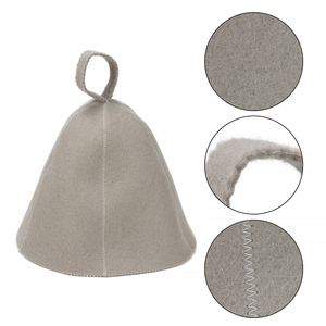 Cappello da sauna in pura lana che porta il tuo marchio come un distintivo d'onore, mentre il calore si avvolge all'ingresso. - Product Image 5