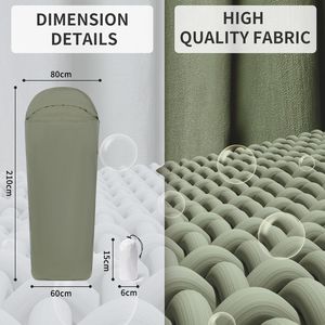 Doublure de sac de couchage souple et lavable ultralégère pour adulte Feuilles de voyage pour sac à dos Hôtel Camping Auberges - Product Image 4