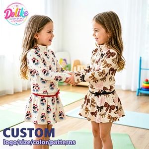 Conjunto de Dos Piezas para Niñas Pequeñas, con Estampado de Personajes, Cuello Alto con Cierre, Ropa Infantil Informal y Moderna - Product Image 2