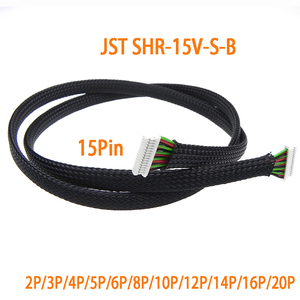 Kabel Konektor JST SHR-15V-S-B Ujung Ganda 1.0mm Pitch Kabel Jalinan Nilon Mesh Harness Pinout & Panjang Kustom Grosir - Product Image 1