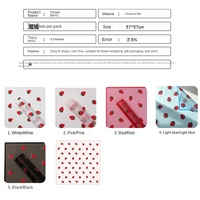Papier d'emballage pour fleurs coréen imperméable, imprimé fraises, semi-transparent, pour bouquets, fournitures pour fleuristes, vente en gros