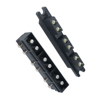 Connecteur à vis en cuivre JDS-06 à angle droit mâle/femelle, longueur personnalisée 6P, plaqué or/argent, IP33, 35KW, signal et alimentation combinés