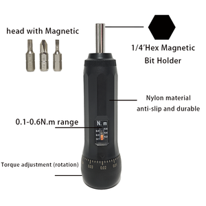 0,6/1,2/3/6N Drehmoment-Schraubendreher 1/4 Voreingestellter Drehmoment-Einstellbarer Messschraubendreher Reparaturwerkzeug <span class=keywords><strong>10</strong></span>-teiliges Ratschenschraubendreher-Set OEM ODM - Product Image 2