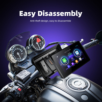 Écran de navigation M3 5 pouces pour moto avec CarPlay et Android Auto, résolution 1024 x 600, 1000 NIT, étanche IP67, fixation rapide