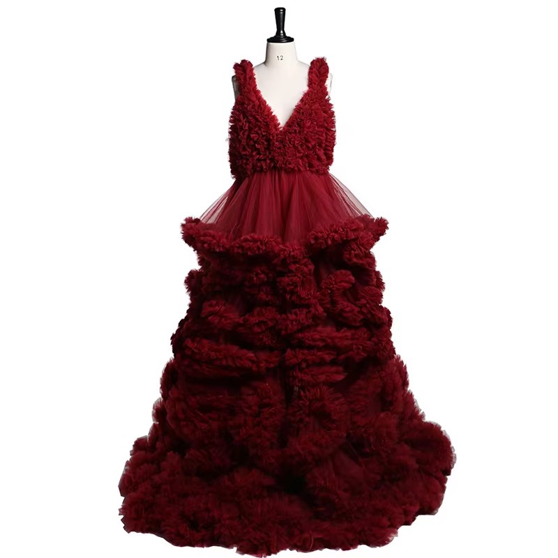 Fluffy Maxi Tulle Plus Size Photoshoot Dress - Elegant & Versatile