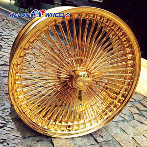 Vintage New Aluminium Alloy Steel <b>Spoke</b> Chrome Finish Multi <b>Spoke</b> <b>Wheels</b> for Customised 26*9 26*10 - Product Image 3