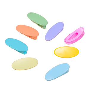 Pince à cheveux ovale en forme de bec de canard, 10 cm, couleur unie, légère, pour usage quotidien, accessoire pour franges et mèches - Product Image 5