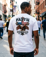 T-shirt Homme Vintage Streetwear 2026 USA Semi-Centenaire 250 g/m² 100 % Coton Aigle Patriotique Impression Double Face Respirant