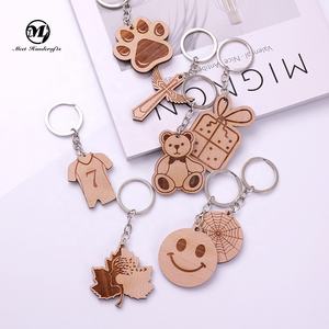 ที่ใส่กุญแจไม้รูปสัตว์<span class=keywords><strong>น</strong></span>่ารักพวงกุญแจรถทำจากโลหะพวงกุญแจไม้ - Product Image 2
