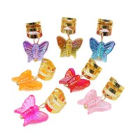 1 sac de bijoux pour cheveux tressés, décoration pour fille, pendentif en métal acrylique en forme de papillon, style naturel, accessoires pour cheveux DIY