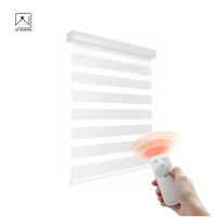 Stores Zébrés Motorisés Jour/Nuit Translucides et Opaques, Contrôle par Application Zigbee, Stores Modernes pour Balcon, Vente en Gros Usine