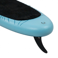 Planche à pagaie gonflable tout-en-un en PVC au design minimaliste, 10 pieds, unisexe, portable, 3 pièces, avec pompe manuelle, aileron amovible et sac à dos