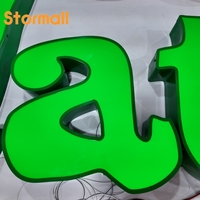 Lettres en relief 3D personnalisées en acrylique, éclairées par LED, pour l'extérieur, pour les magasins, les restaurants, la décoration de devanture de magasin, la publicité, le logo