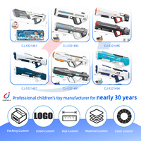 Pistolet à eau électrique Chengji en gros pour enfants, rechargeable, avec LED, aspiration automatique de l'eau, manuel et automatique, pour le tir en extérieur