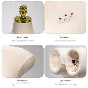 <span class=keywords><strong>Mannequin</strong></span> de corps féminin en plastique de <span class=keywords><strong>grande</strong></span> taille européen-américain, sans tête, en position debout, pour présentoir de vitrine - Product Image 5