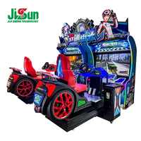 Simulador de Carreras Metálico para Dos Jugadores, Experiencia Realista, Cabina Simulada, Juego de Arcade Operado con Monedas, Movimiento, Inglés, 1 Año de Garantía