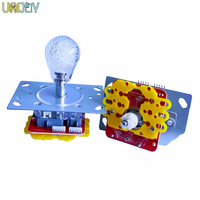 LED-Farbiger Metall-Joystick Kristallkugel mit Clip für Münzspielautomaten 1 Jahr Garantie Englisch