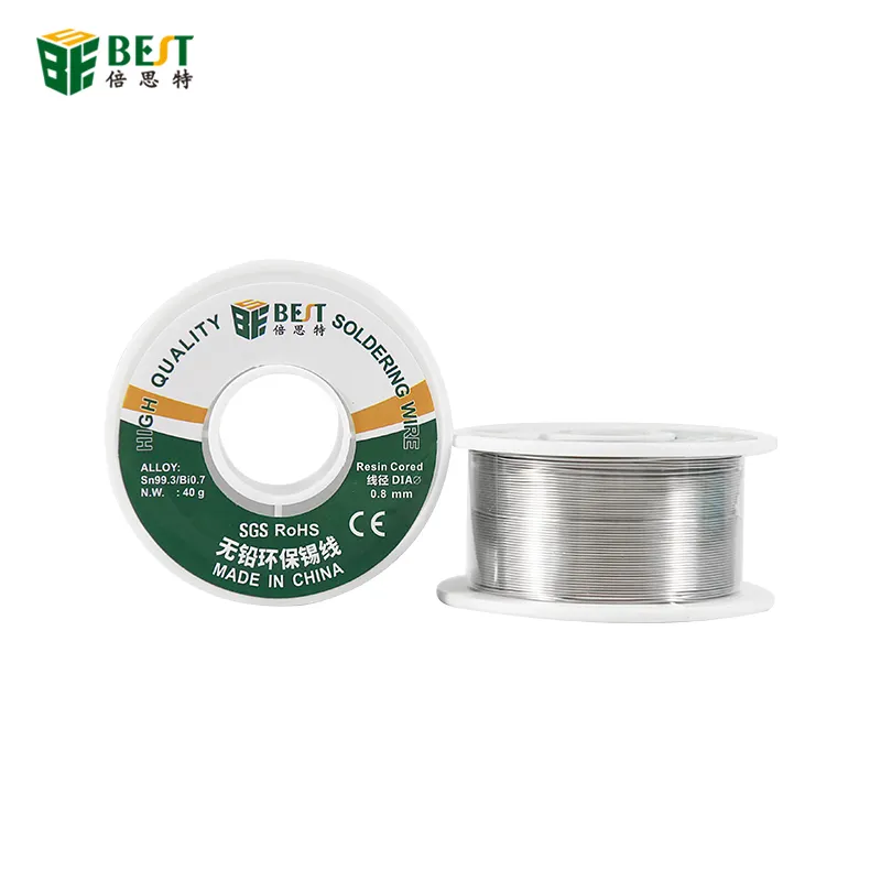 BESTOOL 40g Lead-miễn phí hàn hàn Dây 0.4/0.8mm Không Chì Chì Miễn Phí Rosin flux Lõi cho điện Hàn