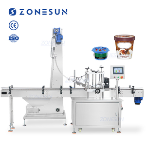 Zonesun ZS-VTYG01 tự động nhựa Jar sữa chua Xô có thể Mũ Cách Nhấn máy đóng nắp cho đồ ăn nhẹ Nuts trái cây lon - Product Image 1