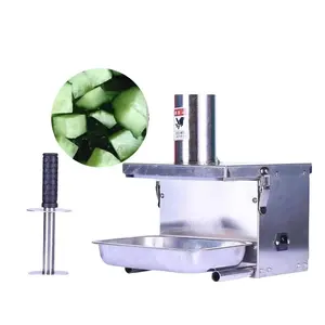 Yeni ticari kesme turp patates salatalık Dicing makinesi elektrikli paslanmaz çelik meyve ve sebze doğrama makinesi