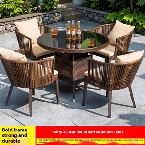 Juego de muebles de patio, lujosos muebles de jardín para exteriores, juego de silla y mesa de resina plástica para fiestas a la venta - Product Image 6