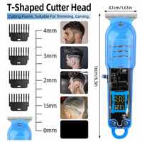 Coupe-cheveux rasage sans fil USB charge personnalisée nouveau style tondeuse transparente cheveux pointes fourchues tondeuses