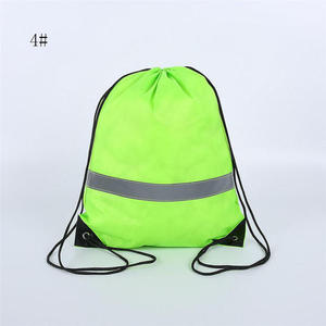 Sac à dos à cordon avec bande réfléchissante, sacs à cordon en vrac pour l'école, le yoga, le sport, la gym, les voyages - Product Image 5