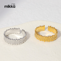 Bague de pression réglable en acier inoxydable, élégante et tendance, pour l'index