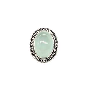 Natural Gemstones Handmade 925 Sterling Silver Aqua Chalcedony Ring Classic Bezel Setting High Quality Elegant Jewelry for Women - Product Image 2