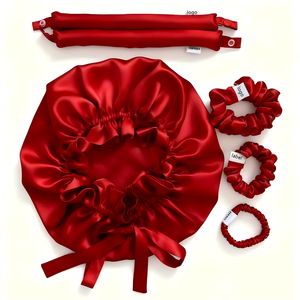 <span class=keywords><strong>Gorro</strong></span> de <span class=keywords><strong>Dormir</strong></span> de Seda de Morera 100% Personalizado <span class=keywords><strong>para</strong></span> Mujer, Turbante <span class=keywords><strong>para</strong></span> el Cabello con Coleteros, Sin Calor, Sin Frizz - Product Image 1