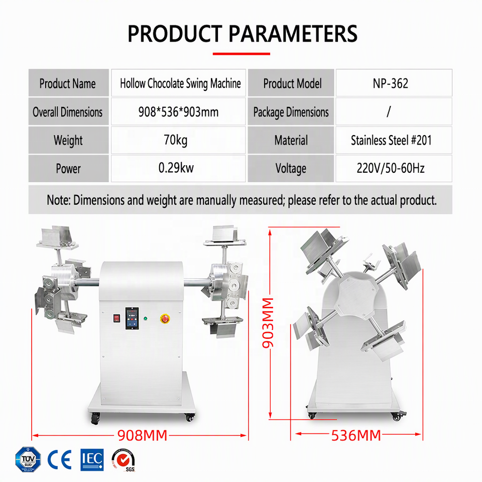 Choco Swing Egg Figure Hollow Chocolate Moulding Machine Stainless Steel Chocolate ...