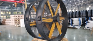 พัดลมอุตสาหกรรมขนาดใหญ่แบบเคลื่อนย้ายได้ ประหยัดพลังงาน HVLS ใบพัดอลูมิเนียมแมกนีเซียมอัลลอยด์ มอเตอร์ IE5 ระดับ IP55 - Product Image 3