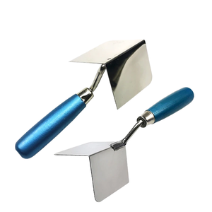 Stainless Steel <b>Putty</b> Knife with Blue <b>Plastic</b> Handle for Drywall Smoothing and Cornering - Product Image 1