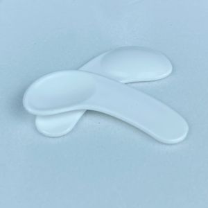 Atacado 33.5mm Creme Branco <span class=keywords><strong>PP</strong></span> Colher Baixo Preço Em Estoque Espátulas Cosméticas com Preformas Plásticas De Impressão De Seda - Product Image 5