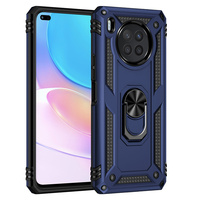 Coque de téléphone hybride, étui magnétique de luxe en armure dure PC antichoc avec anneau métallique pour Huawei nova 8i
