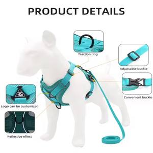 Adjustable Reflective Polyester Pet <b>Dog</b> <b>Harness</b> No-Choke Soft Padded with Easy Control Training Handle for <b>Dogs</b> Cats - Product Image 3