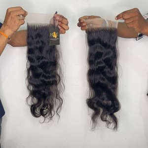 Cabello Humano Liso Natural Indio a Precio de Fábrica, Paquetes de Cabello Humano Rizado Natural Indio y Extensiones de Cabello Humano con Frontal de Encaje HD 5x5 6x6 13x6 - Product Image 1