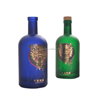 Botol Kaca Super Flint Khusus 750ml Bentuk Bulat Persegi Botol Kaca Minuman Keras 500ml Bentuk Khusus Botol Rum Gin Vodka